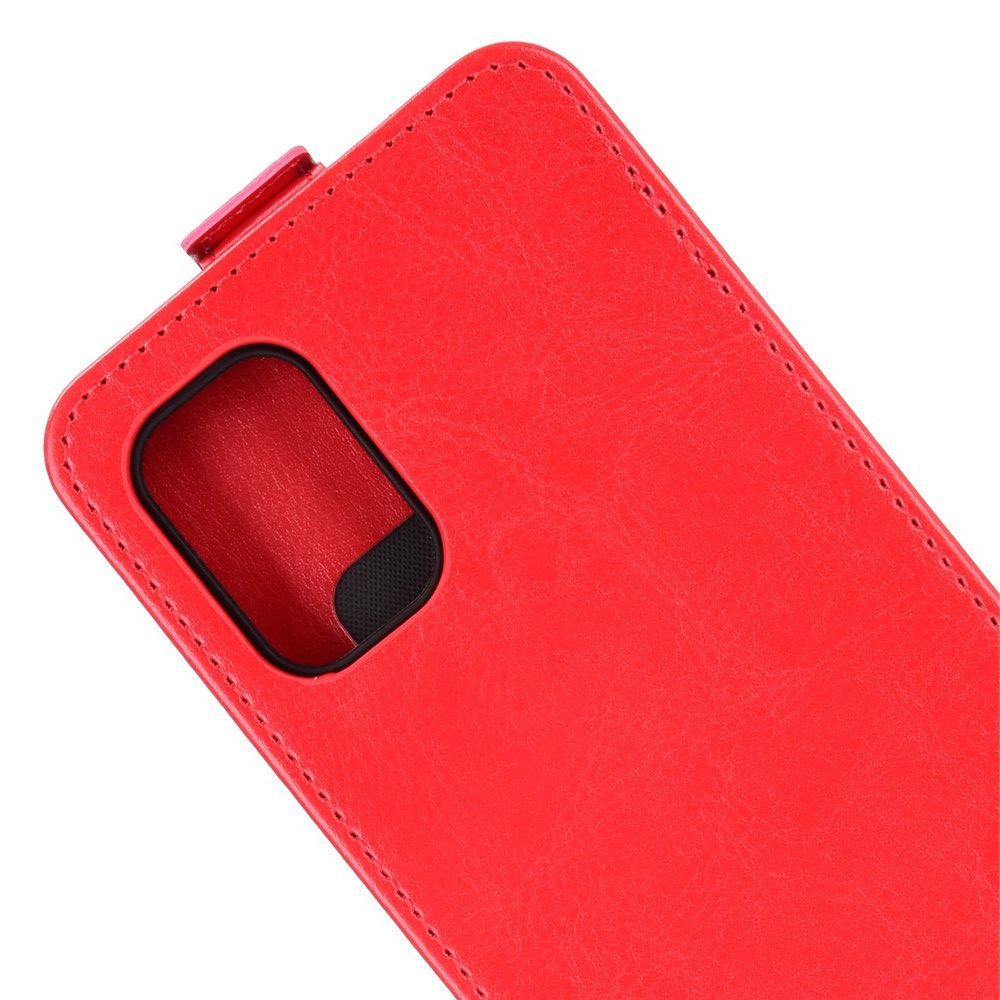 Вертикальный флип чехол книжка с откидыванием вниз для Xiaomi Redmi 9T - Красный