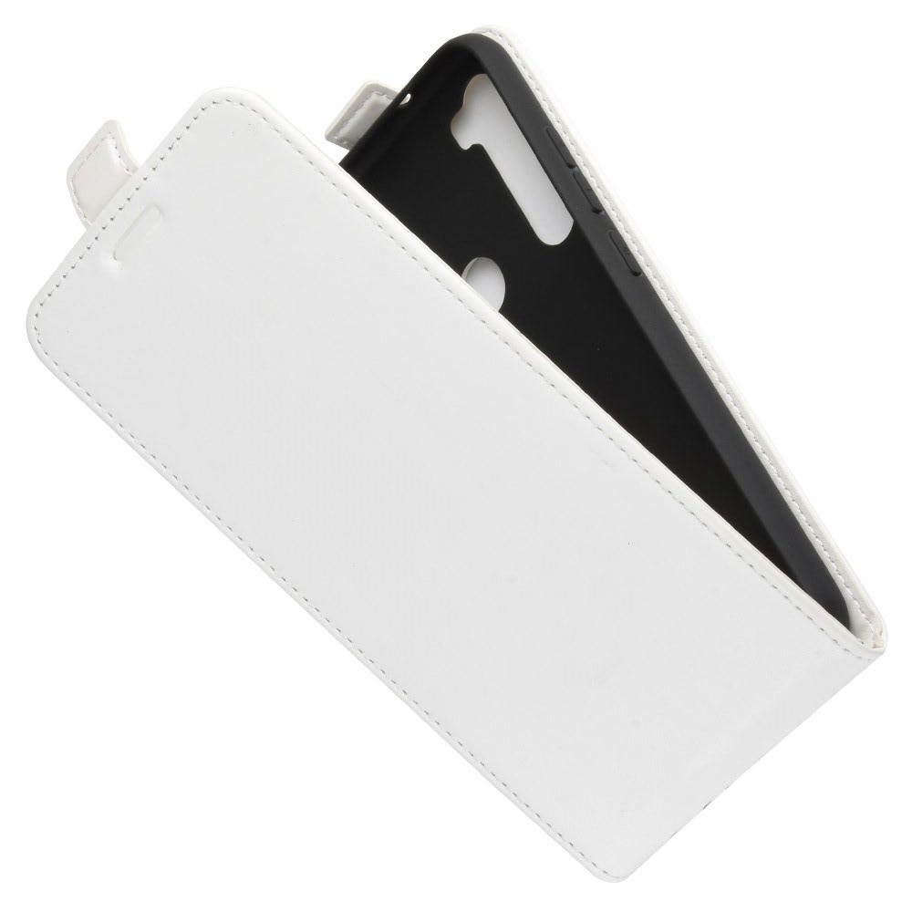 Вертикальный флип чехол книжка с откидыванием вниз для Xiaomi Redmi Note 8T - Белый