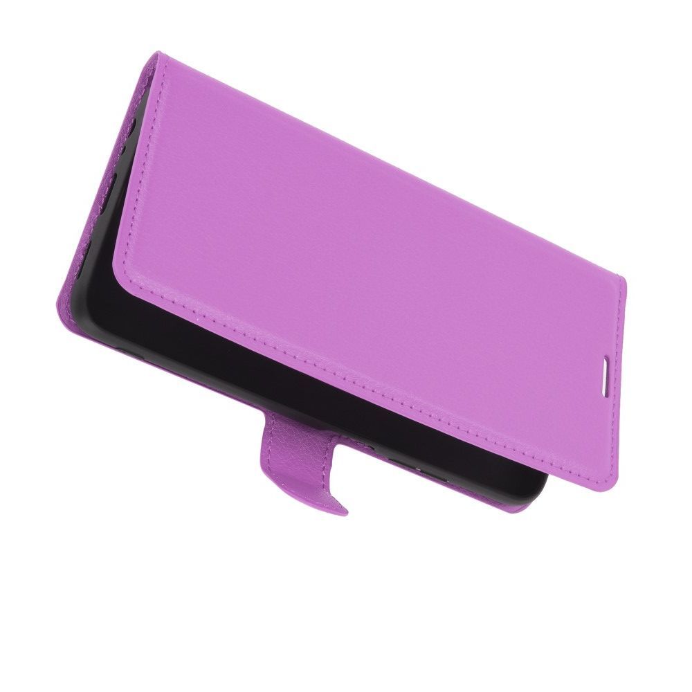 Вертикальный флип чехол книжка с откидыванием вниз для Xiaomi Redmi Note 9T - Фиолетовый