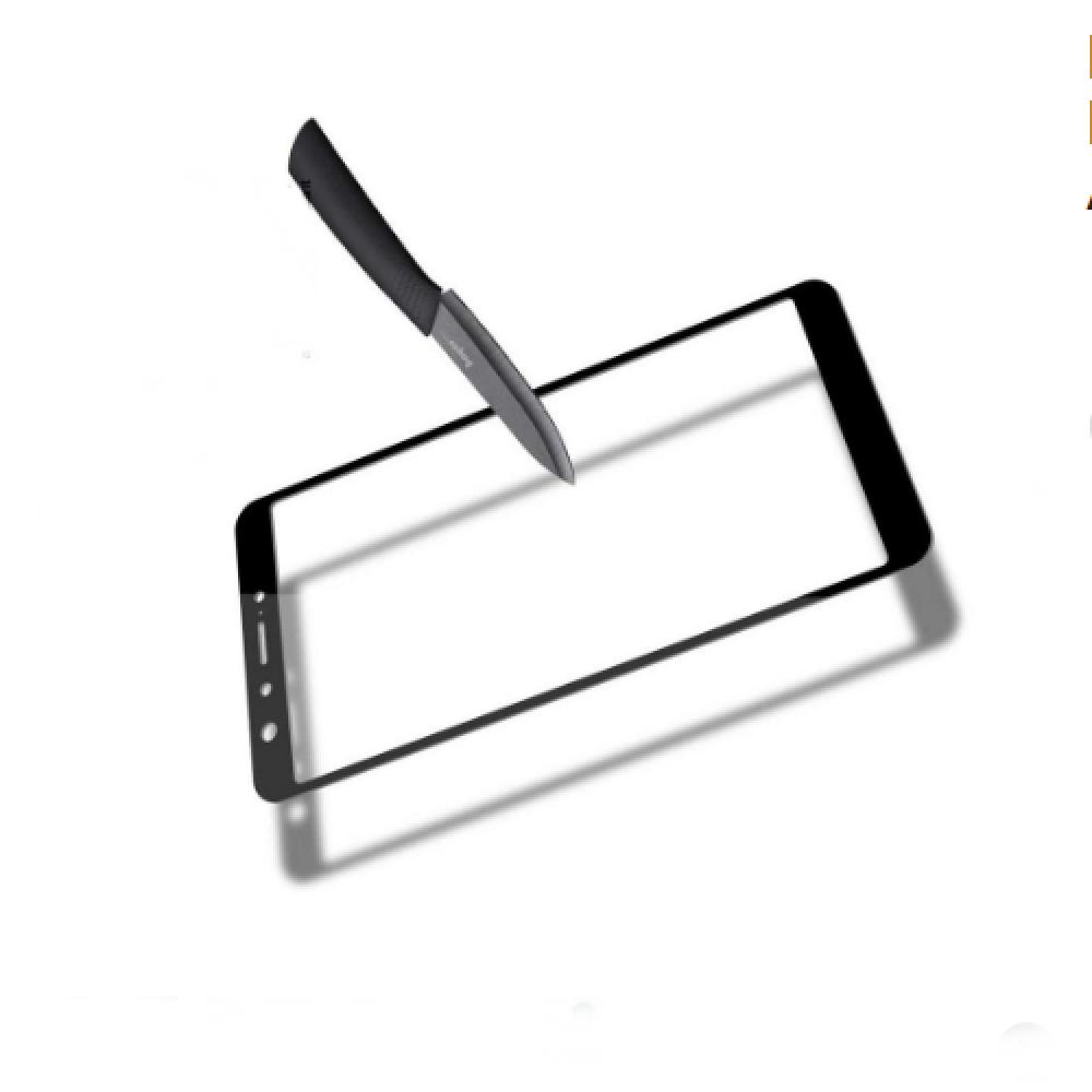 Закаленное Полноклеевое Full Glue Screen Cover DF Pro+ Стекло для Asus Zenfone Max Pro M1 ZB602KL Черное