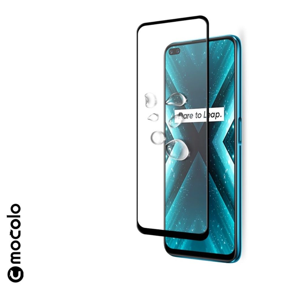 Закаленное Полный Охват Экрана MOCOLO Tempered Стекло для Realme X3  Superzoom Черное - CatCase