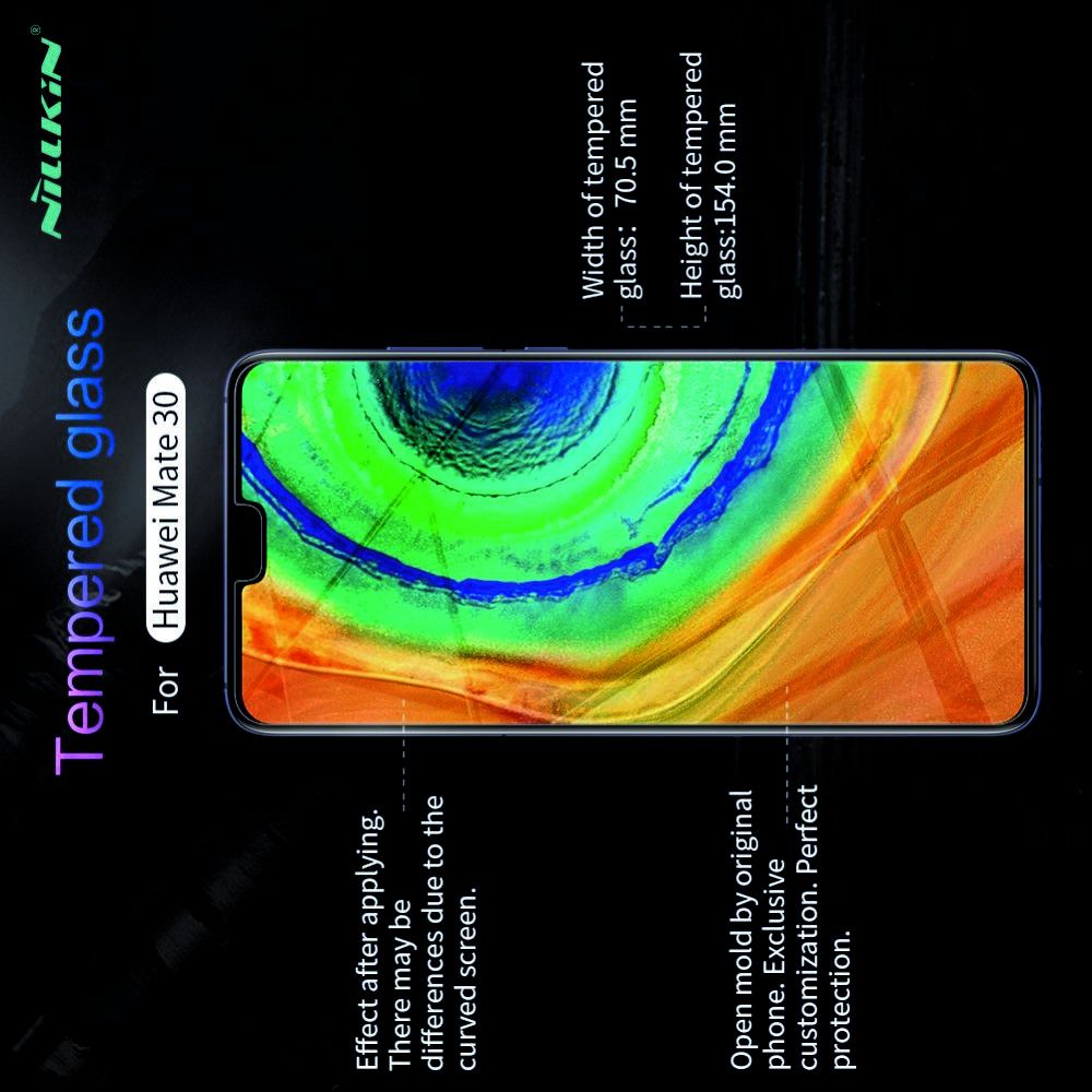 Закаленное Защитное Олеофобное NILLKIN H Прозрачное стекло на экран Huawei Mate 30