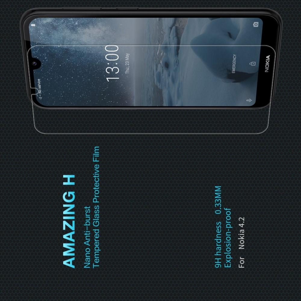 Закаленное Защитное Олеофобное NILLKIN H Прозрачное стекло на экран Nokia 4.2