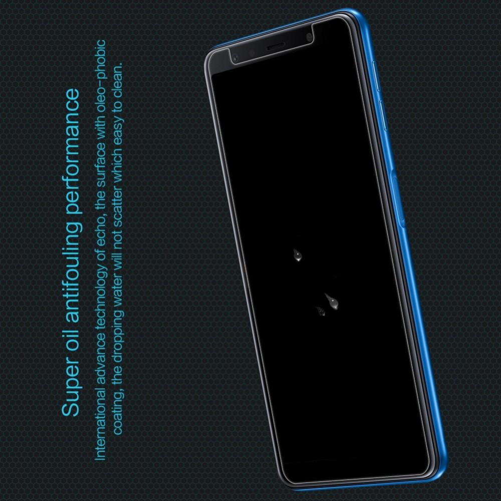 Закаленное Защитное Олеофобное NILLKIN H Прозрачное стекло на экран Samsung Galaxy A7 2018 SM-A750