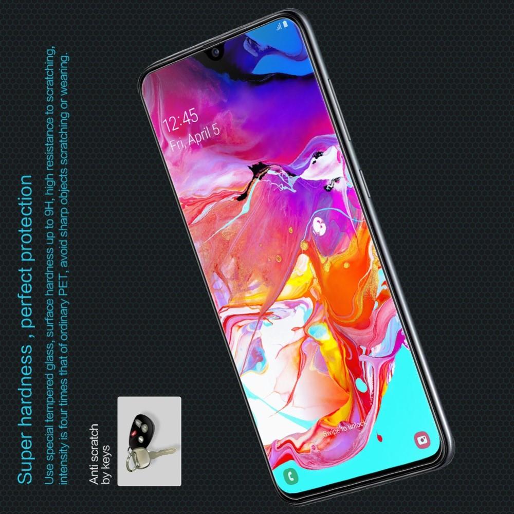 Закаленное Защитное Олеофобное NILLKIN H Прозрачное стекло на экран Samsung Galaxy A70