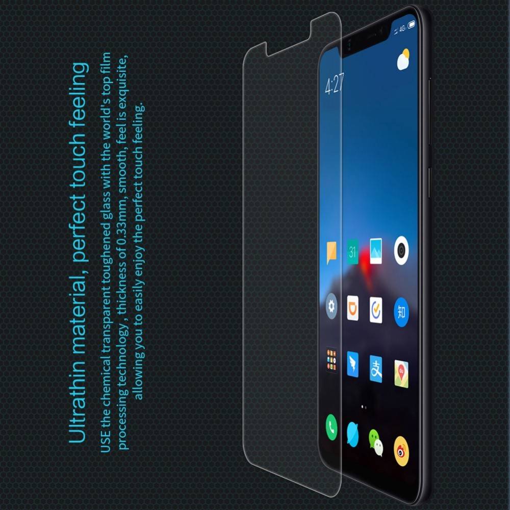 Закаленное Защитное Олеофобное NILLKIN H Прозрачное стекло на экран Xiaomi Mi 8