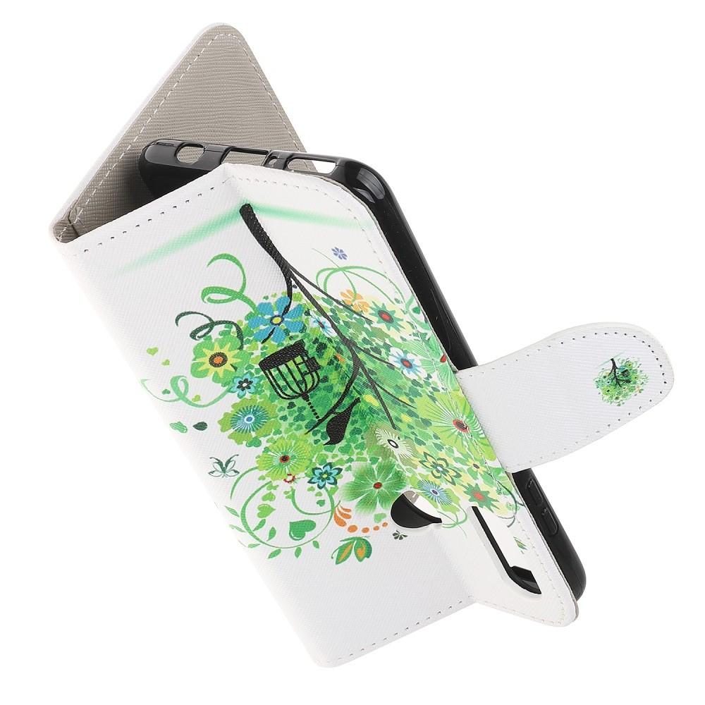 Защитный Флип Чехол для Huawei P Smart Z в Виде Книжки с Рисунком Дерево