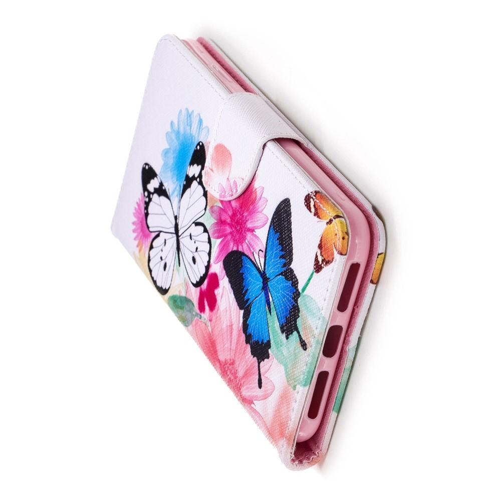 Защитный Флип Чехол для iPhone XS Max в Виде Книжки с Рисунком Бабочка