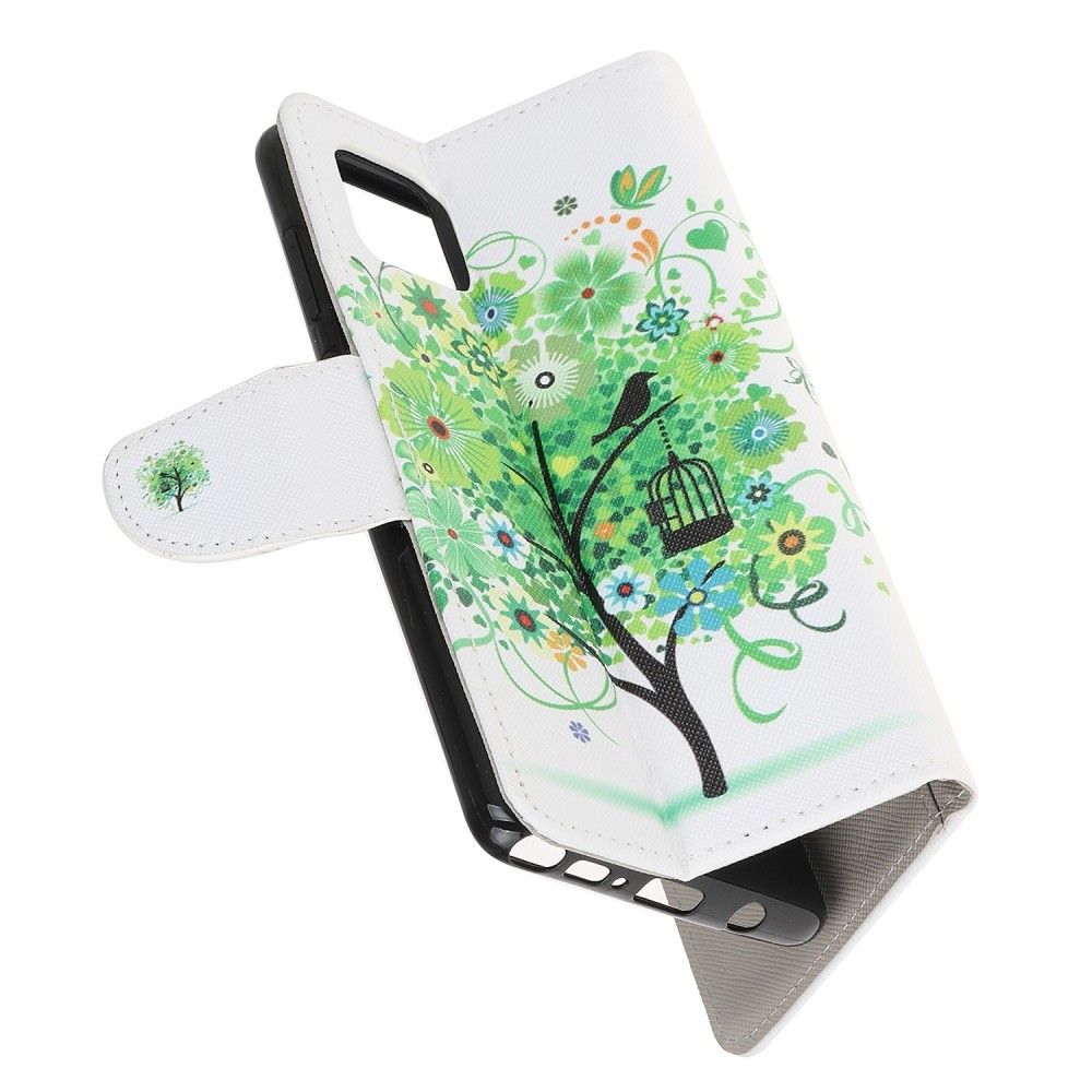 Защитный Флип Чехол для Samsung Galaxy Note 10 Lite в Виде Книжки с Рисунком Дерево