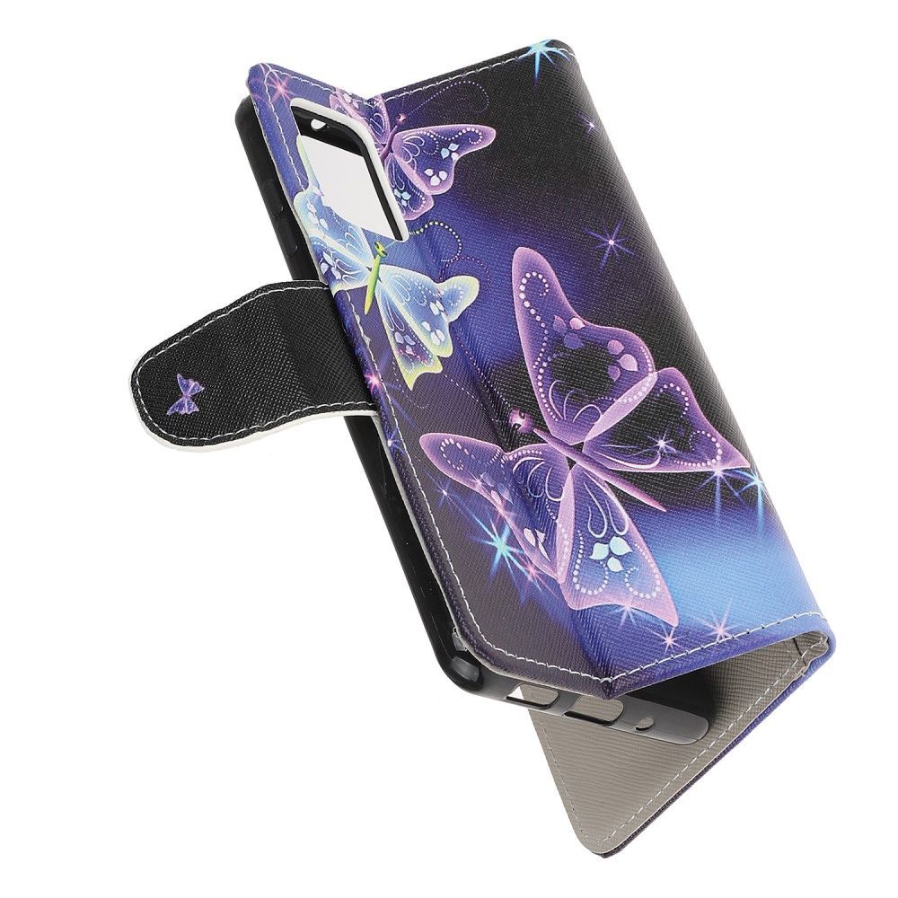 Защитный Флип Чехол для Samsung Galaxy S20 Plus в Виде Книжки с Рисунком Бабочки
