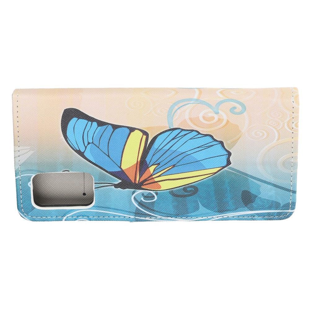 Защитный Флип Чехол для Samsung Galaxy S20 Plus в Виде Книжки с Рисунком Голубая Бабочка