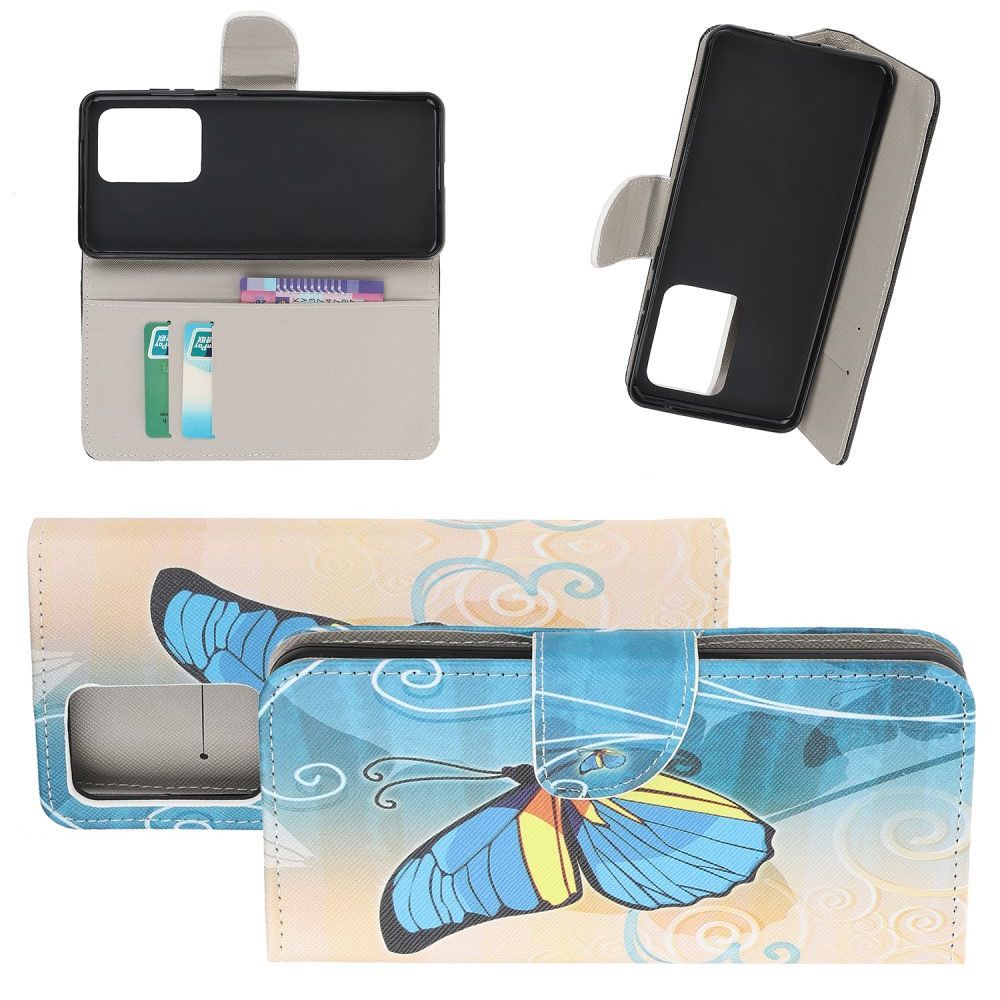 Защитный Флип Чехол для Samsung Galaxy S20 Ultra в Виде Книжки с Рисунком Голубая Бабочка