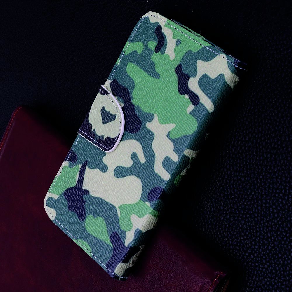 Защитный Флип Чехол для Xiaomi Redmi Note 8 Pro в Виде Книжки с Рисунком Камуфляж