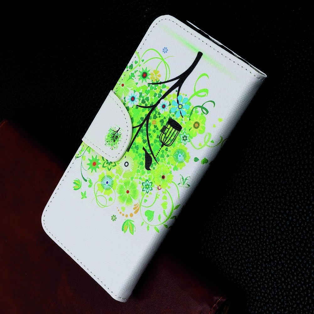 Защитный Флип Чехол для Xiaomi Redmi Note 8 Pro в Виде Книжки с Рисунком Зеленое Дерево