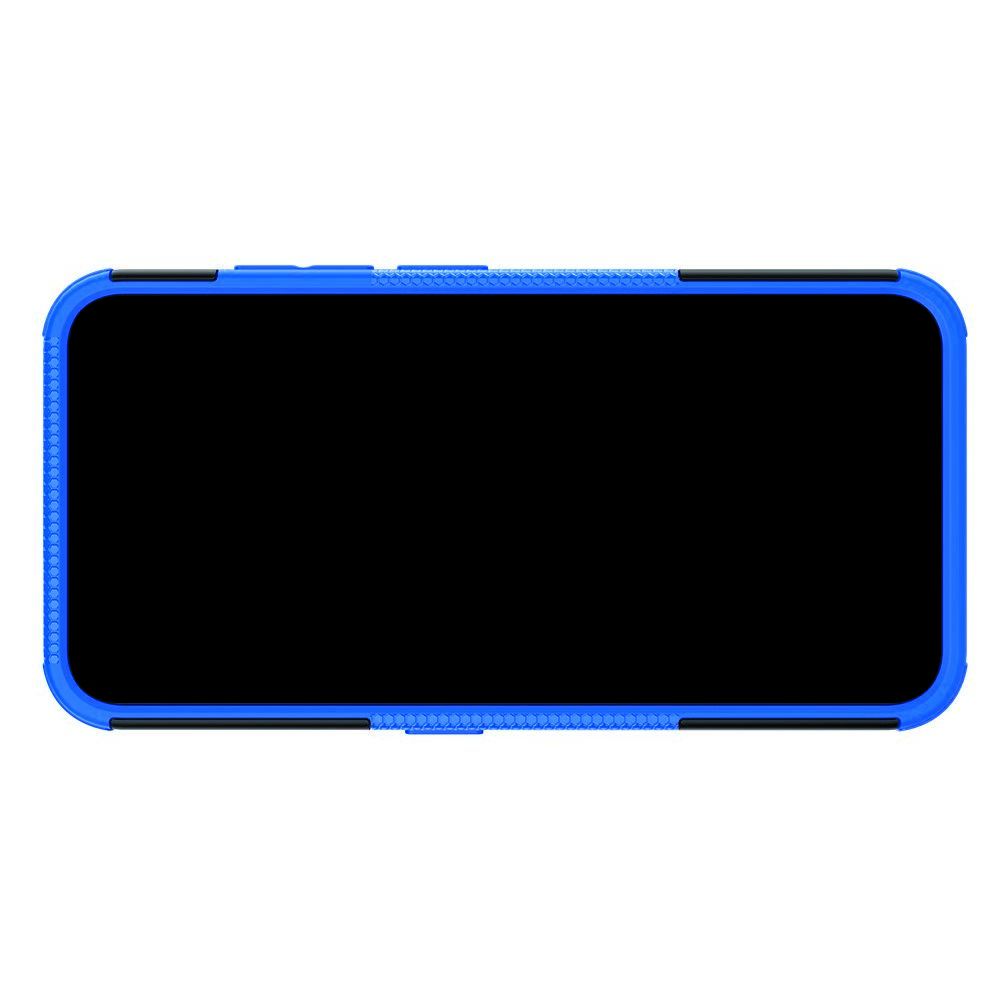 Защитный усиленный гибридный чехол противоударный с подставкой для Nokia 2.2 Синий