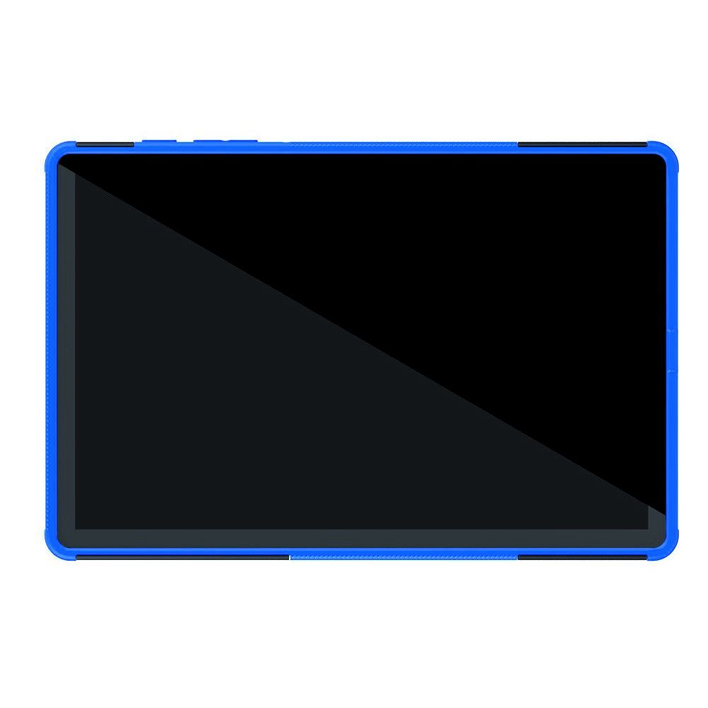 Защитный усиленный гибридный чехол противоударный с подставкой для Samsung Galaxy Tab S6 SM-T865 SM-T860 Синий