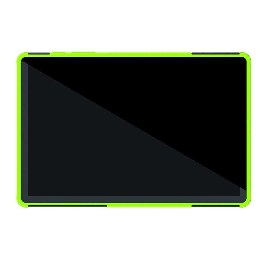 Защитный усиленный гибридный чехол противоударный с подставкой для Samsung Galaxy Tab S6 SM-T865 SM-T860 Зеленый