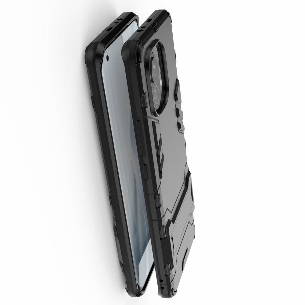 Защитный усиленный гибридный чехол противоударный с подставкой для Xiaomi Mi 11 Розовый
