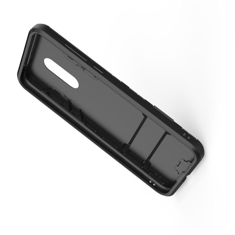 Защитный усиленный гибридный чехол противоударный с подставкой для Xiaomi Redmi 5 Plus Черный