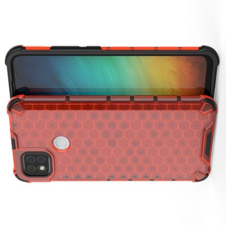 Honeycomb Противоударный Защитный Силиконовый Чехол для Телефона TPU для Xiaomi Redmi 9C Красный