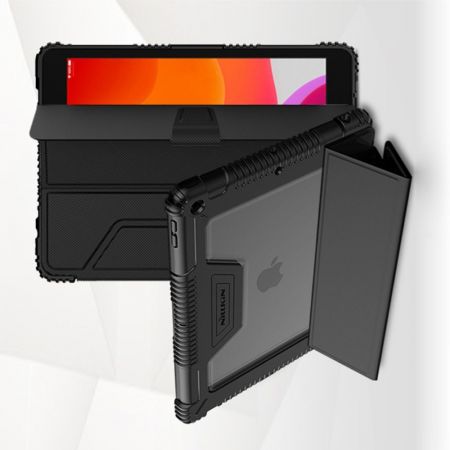Nillkin Defender Бронированный Противоударный Чехол Бампер для iPad 10.2 2019 Черный