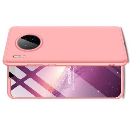 Съемный 360 GKK Матовый Жесткий Пластиковый Чехол для Huawei Mate 30 Розовый