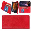 Боковая Чехол Книжка Кошелек с Футляром для Карт и Застежкой Магнитом для Huawei Honor 20 Красный
