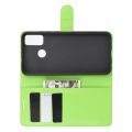 Боковая Чехол Книжка Кошелек с Футляром для Карт и Застежкой Магнитом для Huawei Honor 9X Lite Зеленый