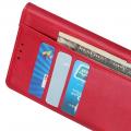 Боковая Чехол Книжка Кошелек с Футляром для Карт и Застежкой Магнитом для Huawei Mate 30 Lite Красный