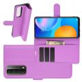 Боковая Чехол Книжка Кошелек с Футляром для Карт и Застежкой Магнитом для Huawei P Smart 2021 Фиолетовый
