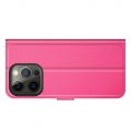 Боковая Чехол Книжка Кошелек с Футляром для Карт и Застежкой Магнитом для iPhone 13 Pro Розовый