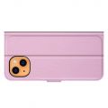 Боковая Чехол Книжка Кошелек с Футляром для Карт и Застежкой Магнитом для iPhone 13 Светло Розовый