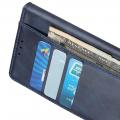 Боковая Чехол Книжка Кошелек с Футляром для Карт и Застежкой Магнитом для LG G8 ThinQ Синий