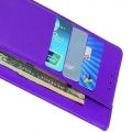 Боковая Чехол Книжка Кошелек с Футляром для Карт и Застежкой Магнитом для LG K30 2019 Фиолетовый