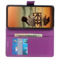 Боковая Чехол Книжка Кошелек с Футляром для Карт и Застежкой Магнитом для Motorola Moto G8 Plus Фиолетовый