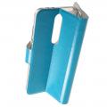Боковая Чехол Книжка Кошелек с Футляром для Карт и Застежкой Магнитом для Nokia 5.1 Plus	 Голубой