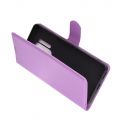 Боковая Чехол Книжка Кошелек с Футляром для Карт и Застежкой Магнитом для OnePlus 8 Pro Фиолетовый