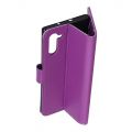 Боковая Чехол Книжка Кошелек с Футляром для Карт и Застежкой Магнитом для Realme 6 Pro Фиолетовый