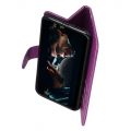 Боковая Чехол Книжка Кошелек с Футляром для Карт и Застежкой Магнитом для Samsung Galaxy A01 Фиолетовый