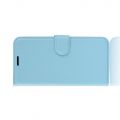 Боковая Чехол Книжка Кошелек с Футляром для Карт и Застежкой Магнитом для Samsung Galaxy A21 Синий