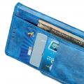 Боковая Чехол Книжка Кошелек с Футляром для Карт и Застежкой Магнитом для Samsung Galaxy A30 / A20 Голубой