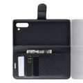 Боковая Чехол Книжка Кошелек с Футляром для Карт и Застежкой Магнитом для Samsung Galaxy Note 10 Черный