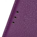 Боковая Чехол Книжка Кошелек с Футляром для Карт и Застежкой Магнитом для Sony Xperia 10 II Фиолетовый