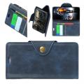 Боковая Чехол Книжка Кошелек с Футляром для Карт и Застежкой Магнитом для Sony Xperia XA2 Plus Синий