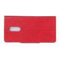 Боковая Чехол Книжка Кошелек с Футляром для Карт и Застежкой Магнитом для Sony Xperia 1 Красный