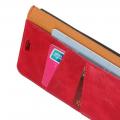 Боковая Чехол Книжка Кошелек с Футляром для Карт и Застежкой Магнитом для Xiaomi Mi 8 Lite Красный