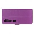 Боковая Чехол Книжка Кошелек с Футляром для Карт и Застежкой Магнитом для Xiaomi Mi Note 10 Фиолетовый