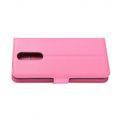 Боковая Чехол Книжка Кошелек с Футляром для Карт и Застежкой Магнитом для Xiaomi Redmi 8 Розовый