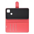 Боковая Чехол Книжка Кошелек с Футляром для Карт и Застежкой Магнитом для Xiaomi Redmi 9C Красный