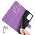 Боковая Чехол Книжка Кошелек с Футляром для Карт и Застежкой Магнитом для Xiaomi Redmi Note 10 Фиолетовый